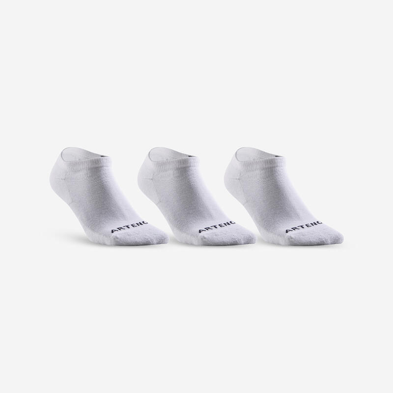 CHAUSSETTES DE TENNIS BASSES RS 100BLANCHES LOT DE 3