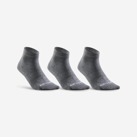 Tamnosive čarape za tenis srednje visine RS160 (3 para)