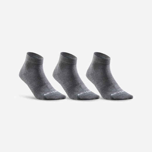 
      CHAUSSETTES DE SPORT MI-HAUTES ARTENGO RS 160 GRIS FONCE LOT DE 3
  