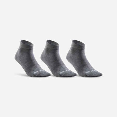 Sive srednje visoke nogavice RS160 za odrasle (3 pari)