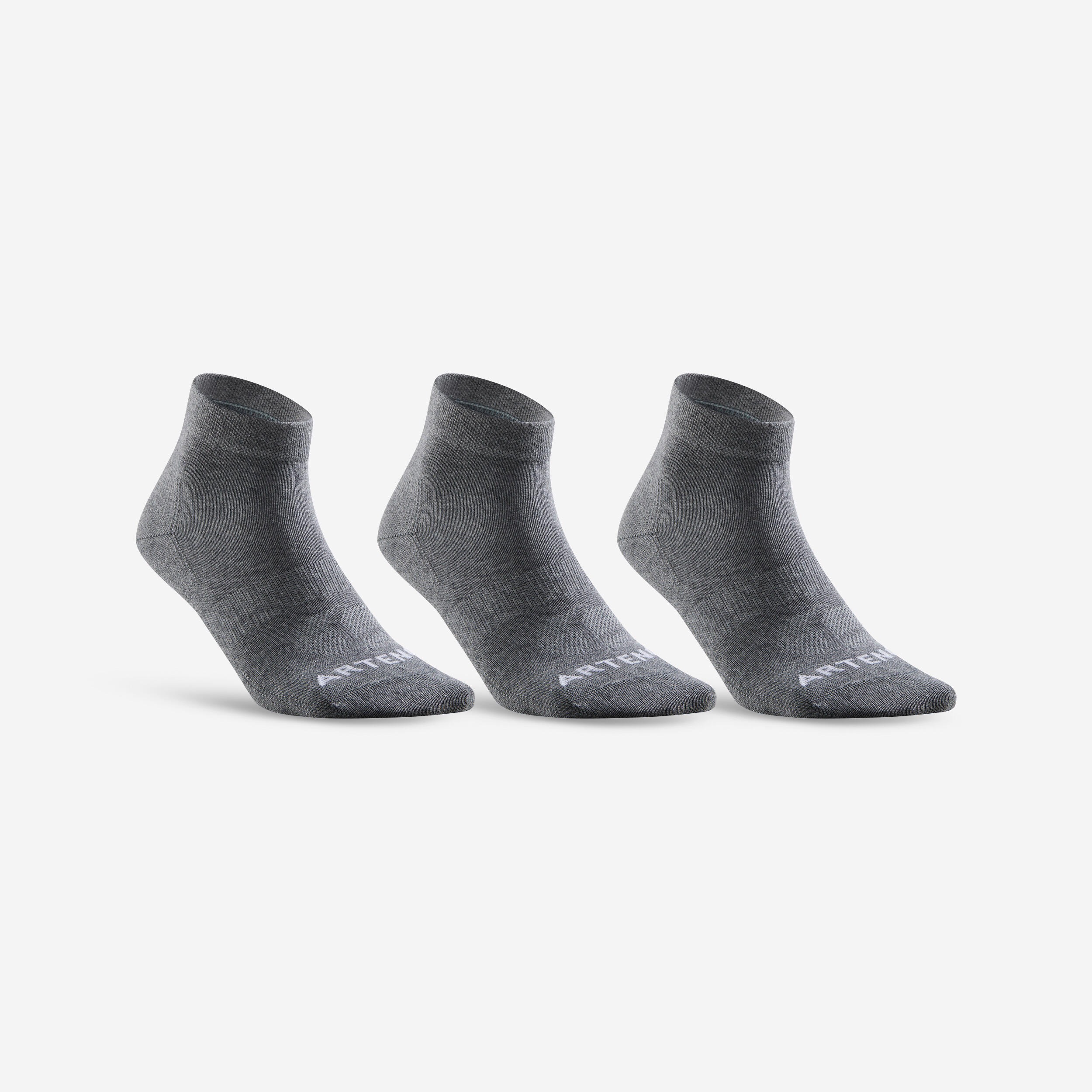 Decathlon | Calze medie adulto RS 160 grigio scuro x3 |  Artengo