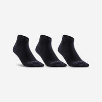 Crne čarape za tenis srednje visine RS 160 (3 para)