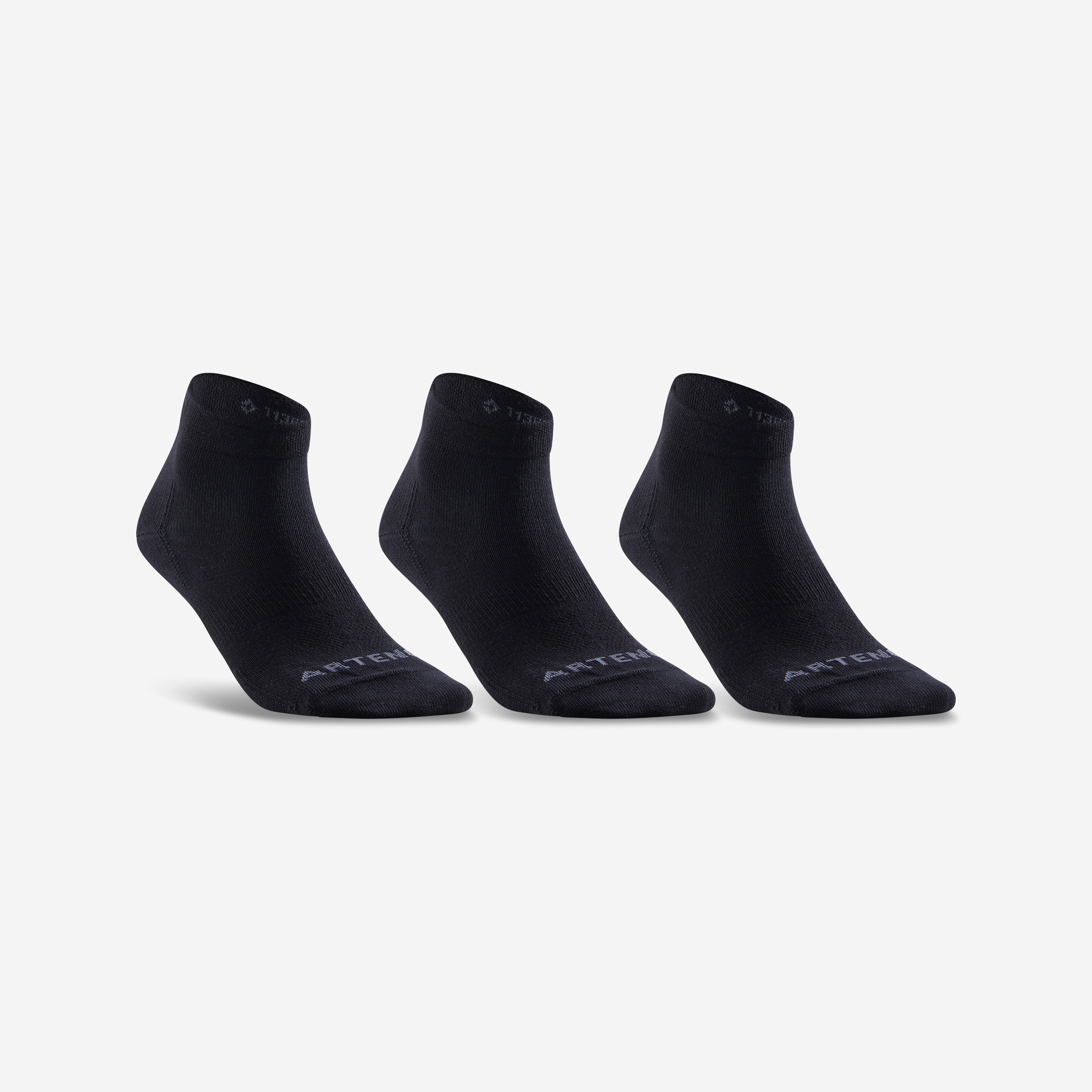 CHAUSSETTES DE SPORT MI-HAUTES ARTENGO RS 160 NOIR LOT DE 3