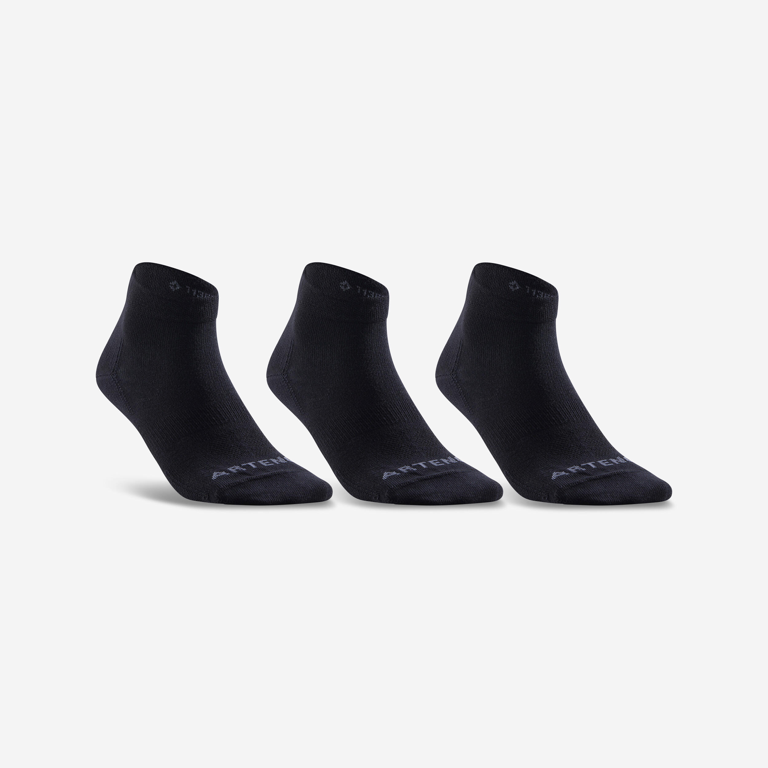 ARTENGO Mid Sports Socks Tri-Pack RS 160 - Black