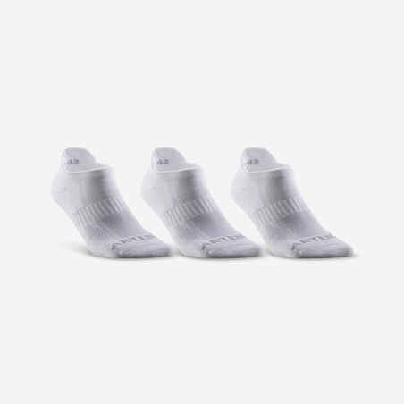 Calcetines cortos de tenis Pack de 3 Artengo RS 500 blanco