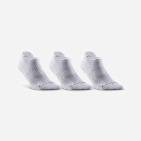 CHAUSSETTES DE SPORT BASSES ARTENGO RS 500 BLANC LOT DE 3