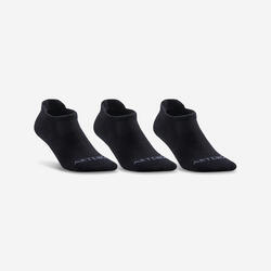 3雙入低筒網球運動襪RS 500-黑色