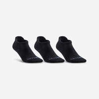 Sportstrumpa low 3-pack RS 500 svart Racketsport - Strumpa RS 500 LOWEDGE X3 ARTENGO - Tennis