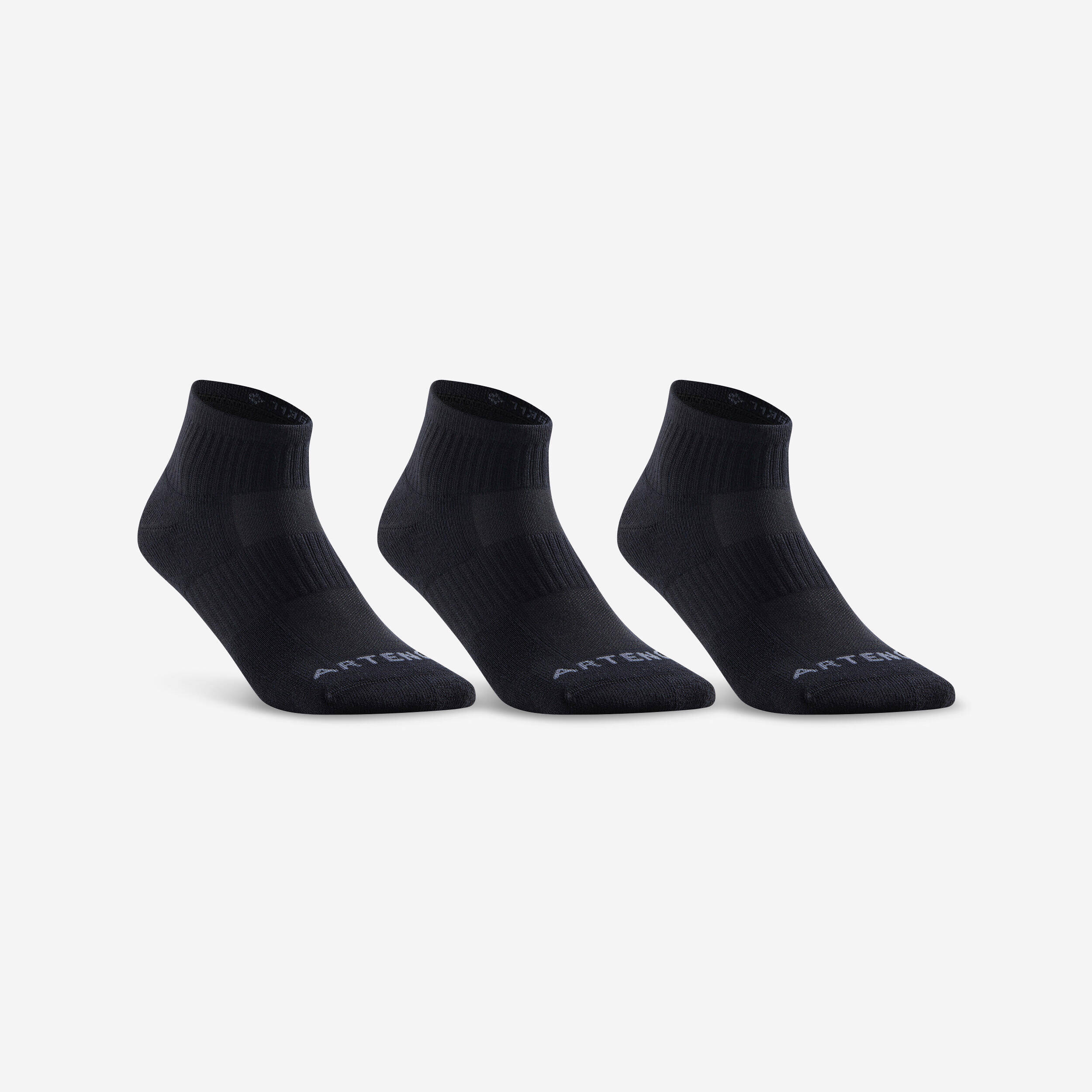 Mid-High Sports Socks Tri-Pack RS 500 - Black