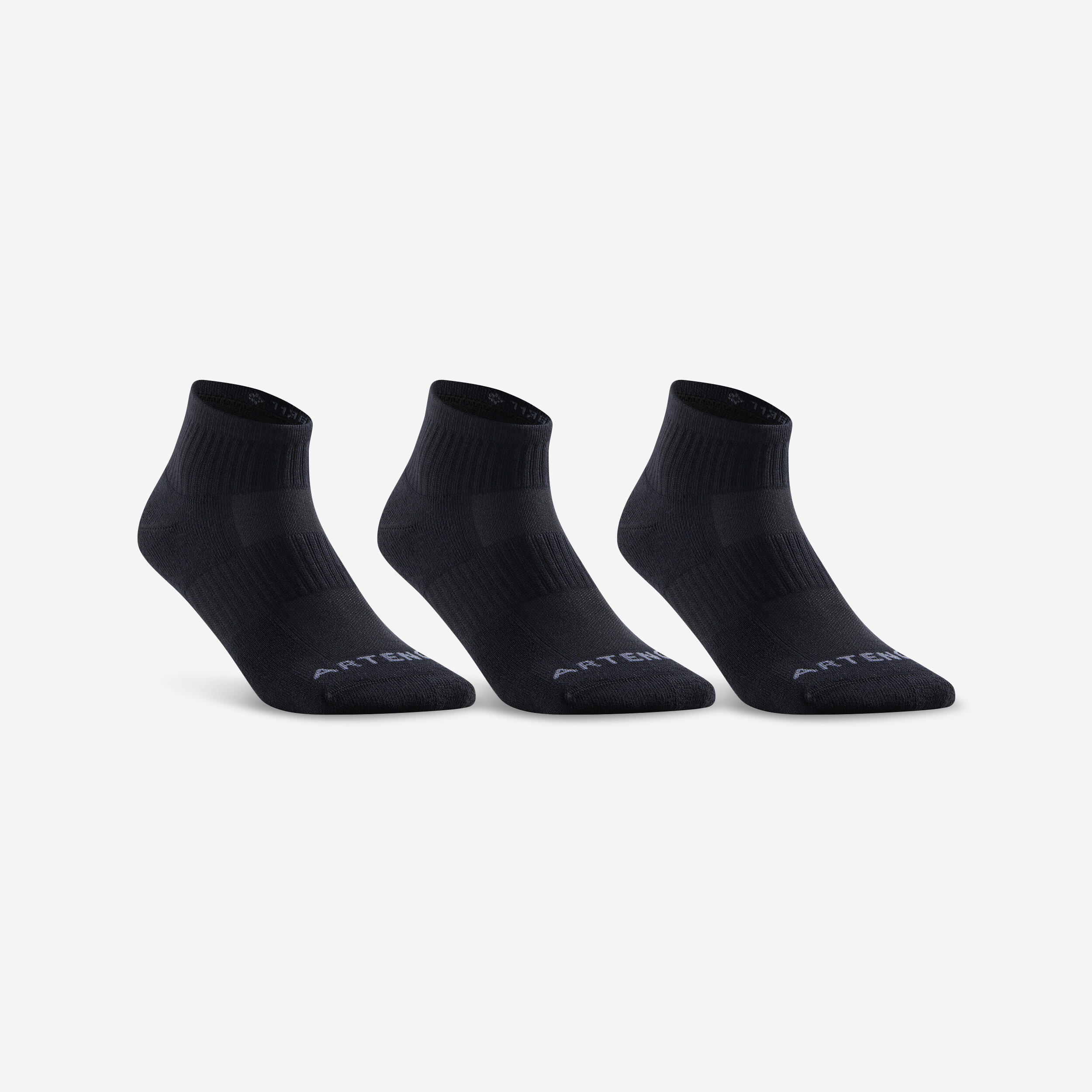 RS 500 Mid Sports Socks Tri-Pack - Black 1/5