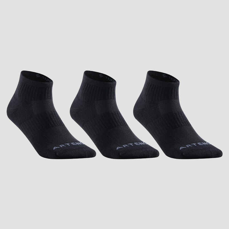 Tennissocken RS 500 Mid 3er-Pack schwarz Tennissocken RS 500 Mid 3er-Pack schwarz