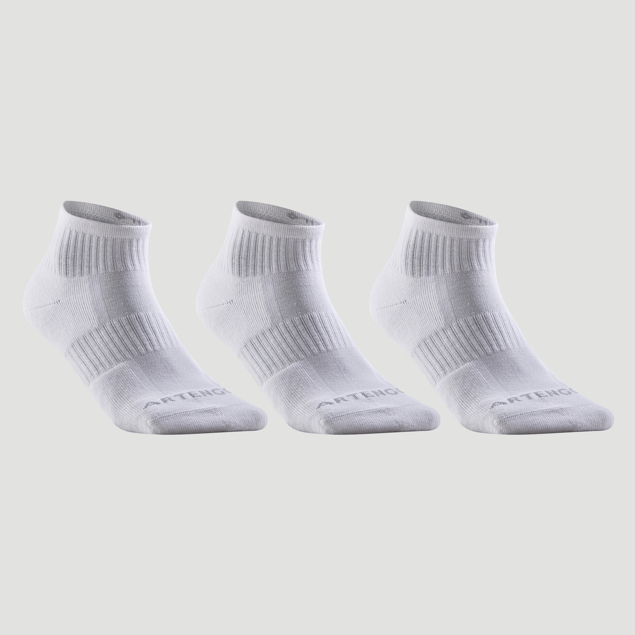 Mid Tennis Socks x3 - RS 500 White - ARTENGO