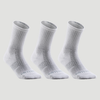 CHAUSSETTES DE TENNIS HAUTES ARTENGO RS 500 BLANC LOT DE 3