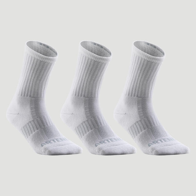 MEIAS DE TÉNIS RS 500 CANO ALTO BRANCO (3 PARES)