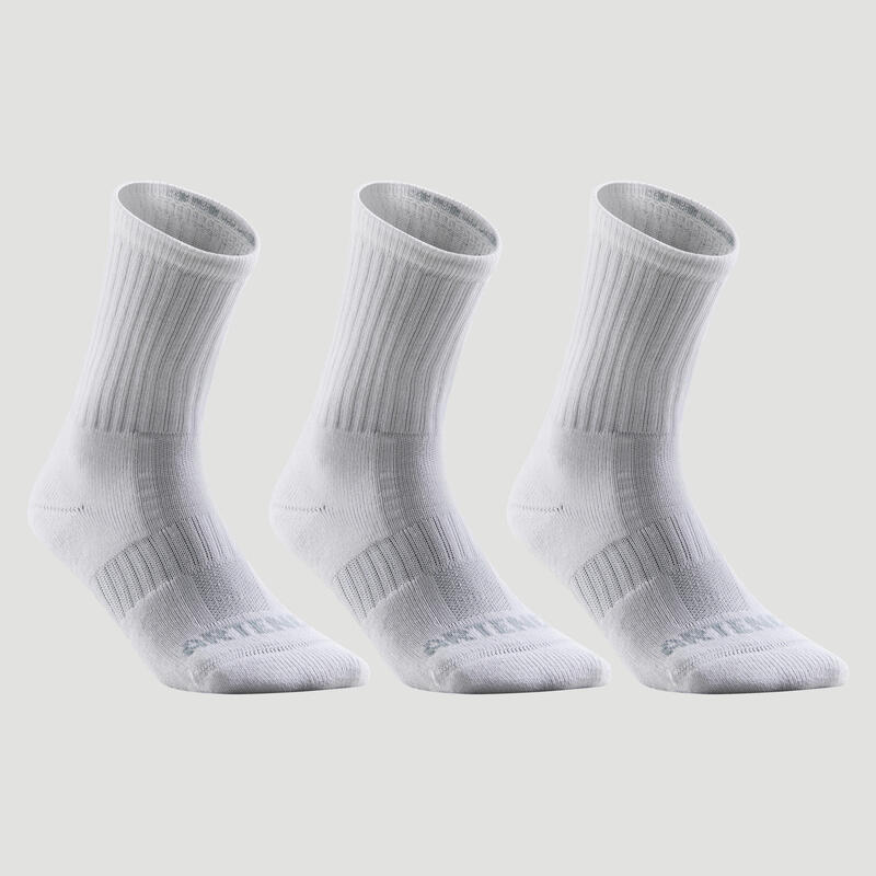 CHAUSSETTES DE TENNIS HAUTES ARTENGO RS 500 MARINE LOT DE 3