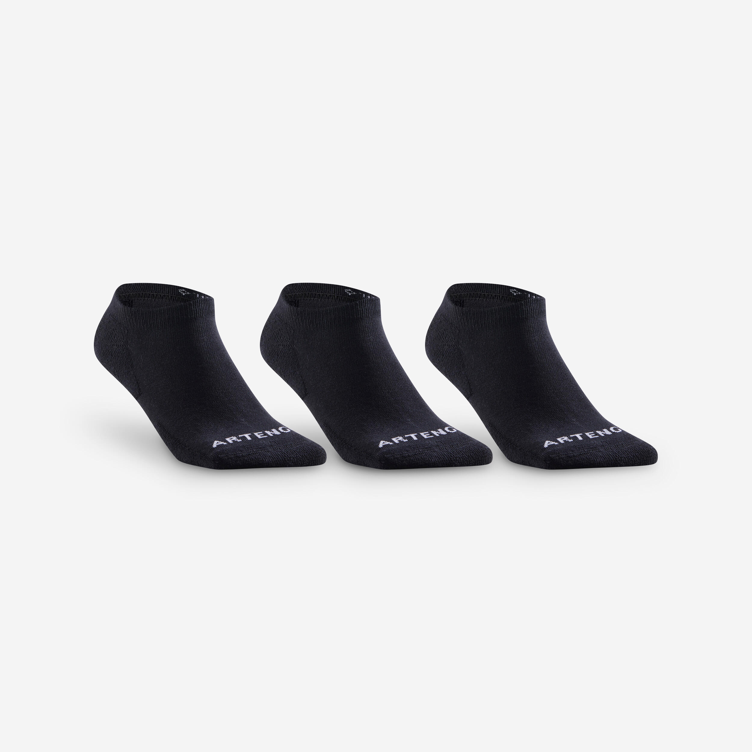 RS 100 LOW TENNIS SOCKS BLACK SET OF 3