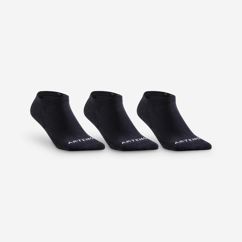 Calcetines cortos de tenis Pack de 3 Artengo Rs 100 negro