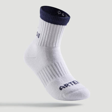 Kids' Mid Sports Socks RS 500 Tri-Pack - Navy/White/Black