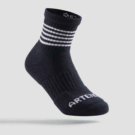 Ψηλές αθλητικές κάλτσες για παιδιά RS 500, 3 ζεύγη - Μπλε μαρέν/Λευκό/Μαύρο