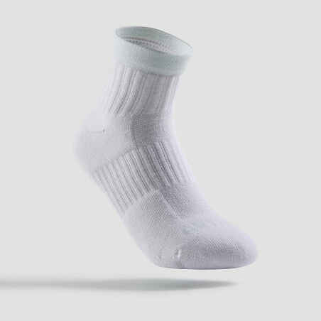 Kids' Mid Sports Socks RS 500 Tri-Pack - White