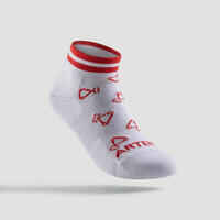 Kids' Mid Tennis Socks Tri-Pack RS 160 - Navy/White/Red