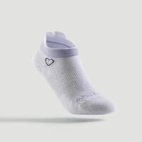 CHAUSSETTES DE SPORT ENFANT BASSES ARTENGO RS 160 BLANC LOGO COEUR LOT DE 3 @