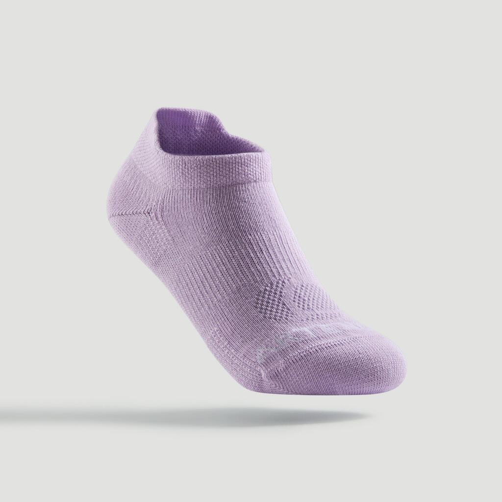 Calcetines de tenis cortos rosa, blanco y azul para niños Artengo RS 160 (3)
