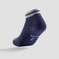 Kids' Mid Tennis Socks Tri-Pack RS 160 - Navy/White/Red