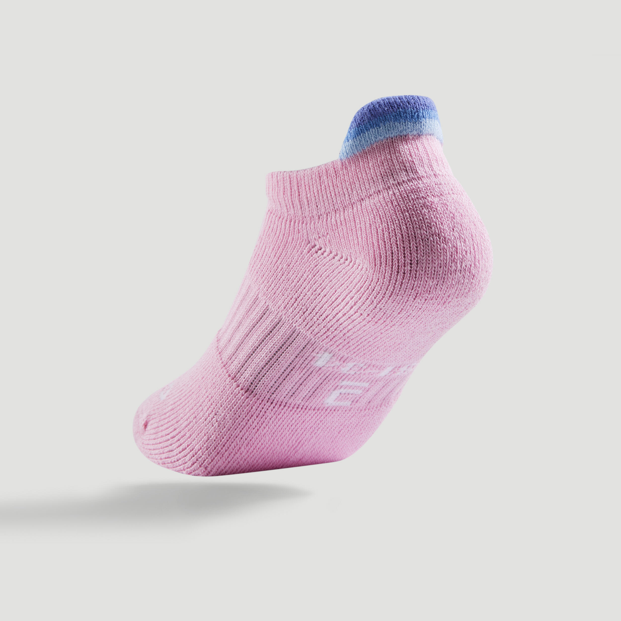 Kids' Low Tennis Socks Tri-Pack RS 500 - Blue/White/Pink 7/8