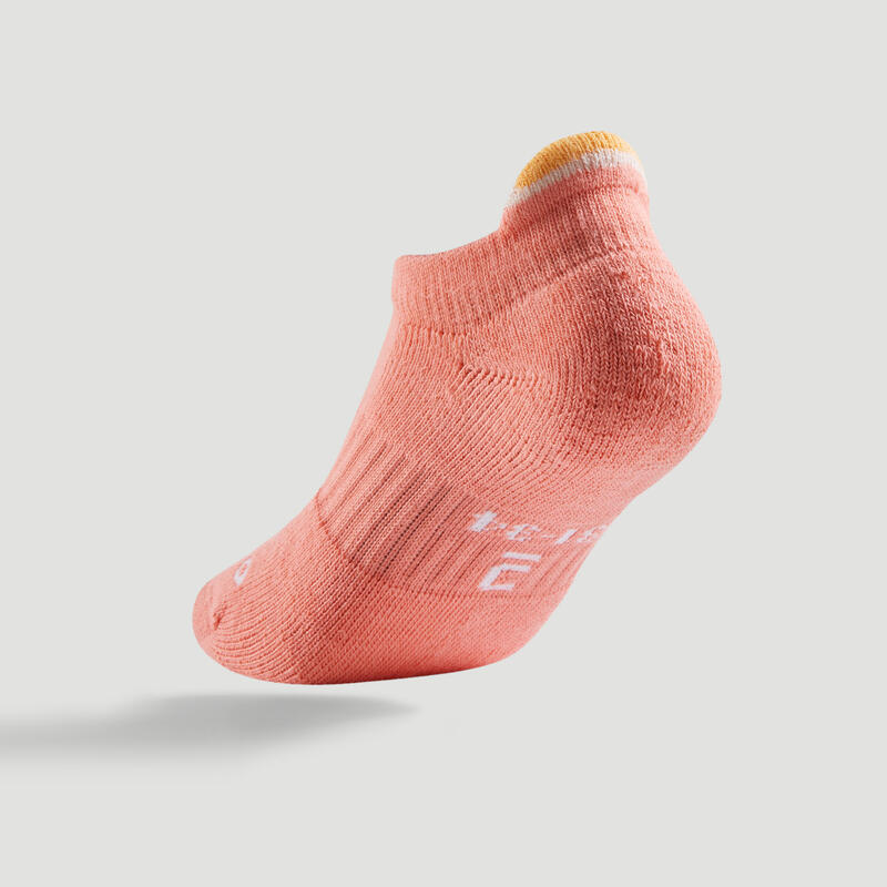 Dětské nízké tenisové ponožky RS500 béžové, bílé, růžové 3 páry