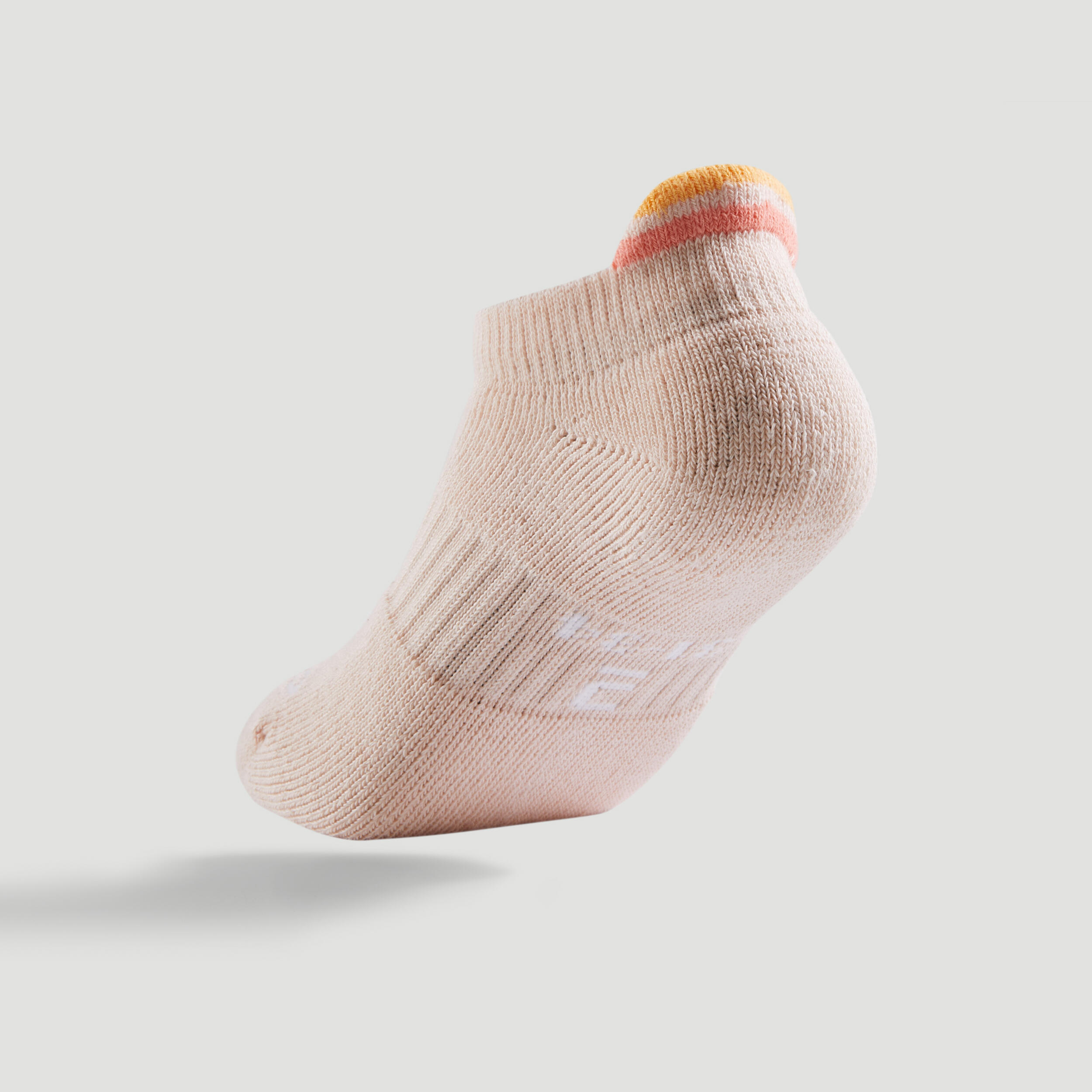 Kids' Low-Cut Sports Socks Tri-Pack - Beige/White/Pink 5/8