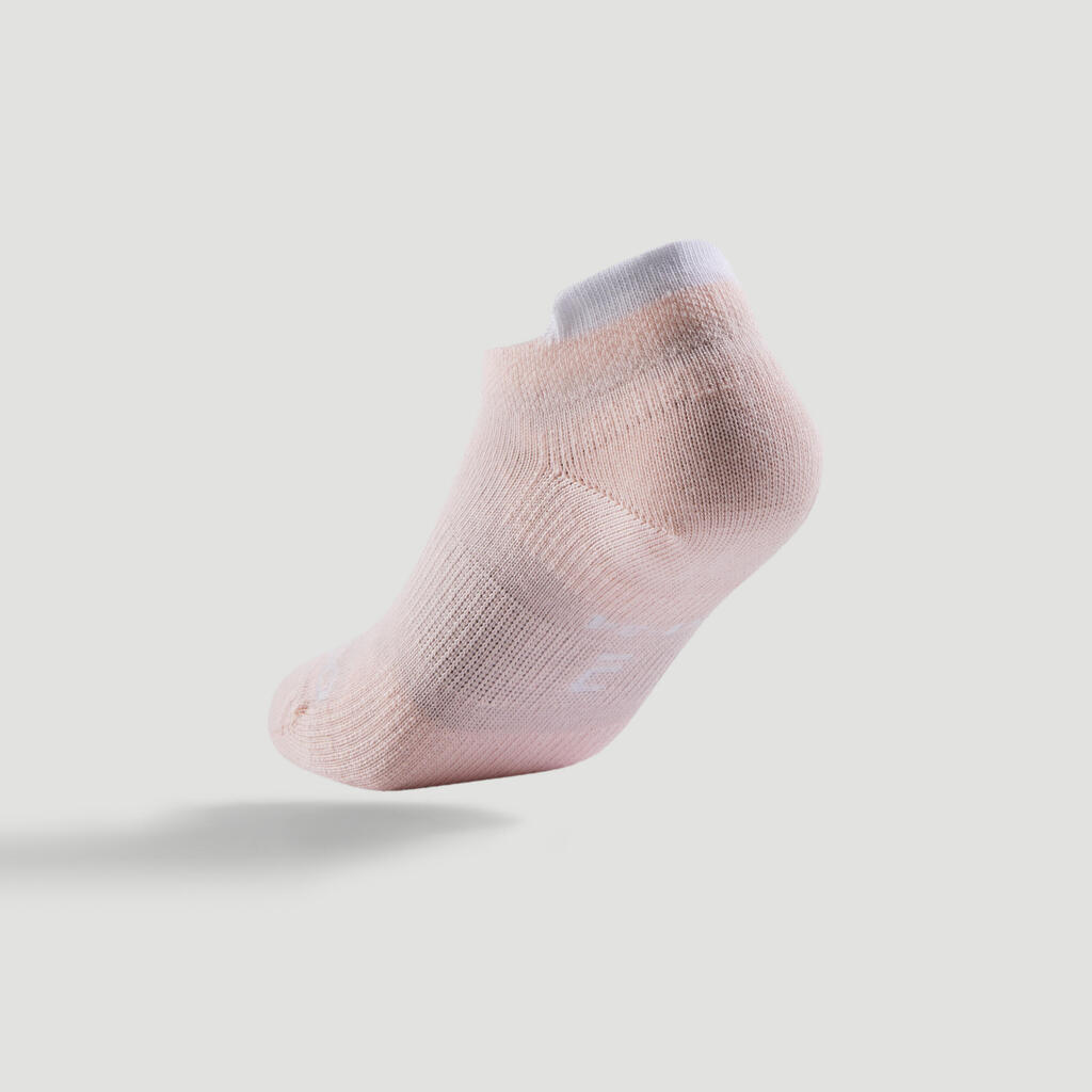 Kids' Low Sports Socks Tri-Pack RS 160 - Grey/Peach/Pink