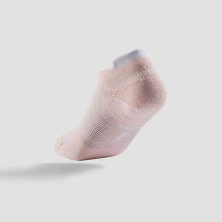 Χαμηλές αθλητικές κάλτσες για παιδιά RS 160, 3 ζεύγη - Μωβ/Ροδακινί/Ροζ