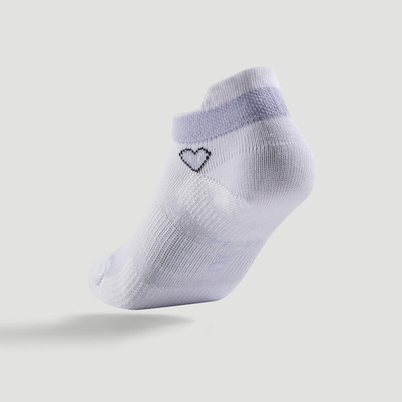 Tennissocken RS 160 Low Kinder 3er-Pack weiss Logo