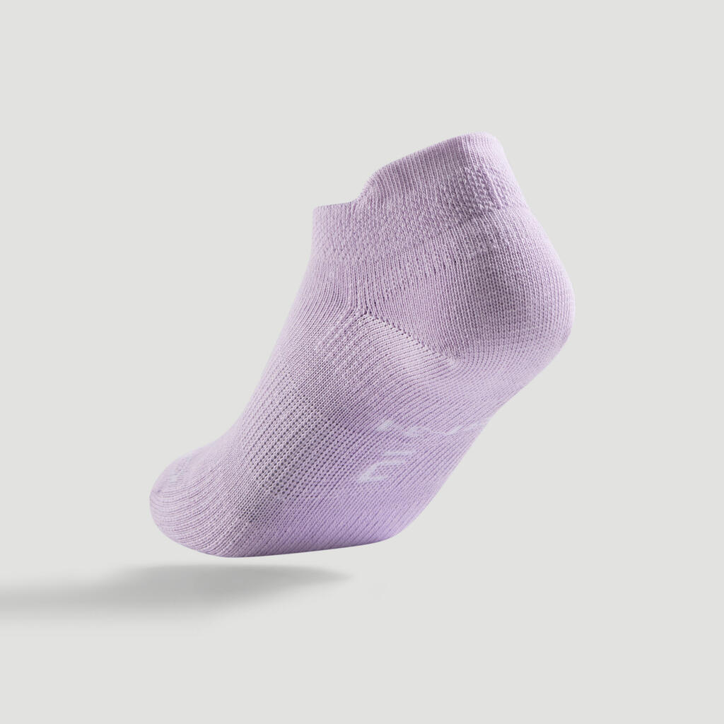 Calcetines de tenis cortos rosa, blanco y azul para niños Artengo RS 160 (3)