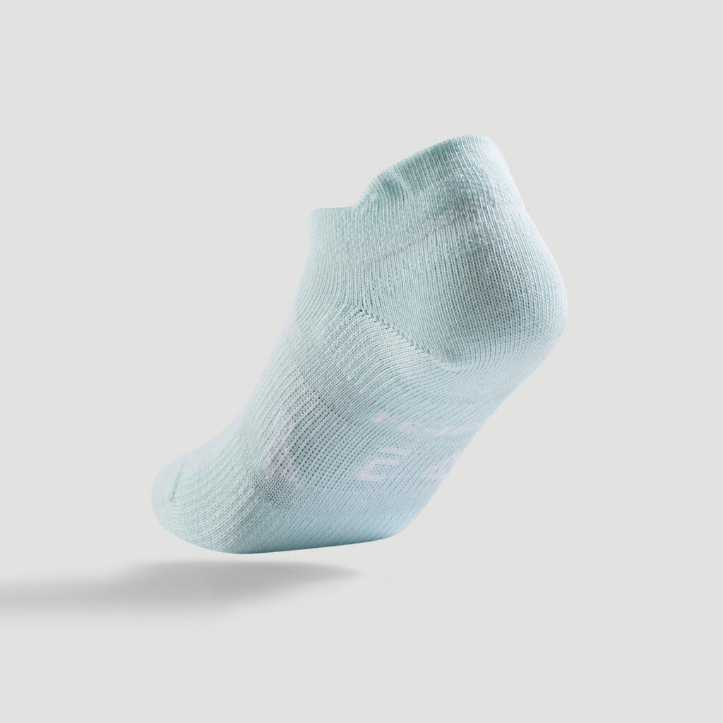 Calcetines de tenis cortos rosa, blanco y azul para niños Artengo RS 160 (3)