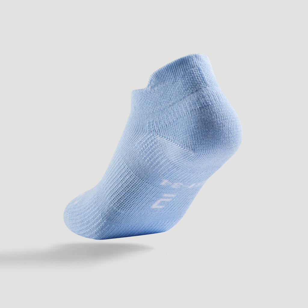 Calcetines de tenis cortos rosa, blanco y azul para niños Artengo RS 160 (3)