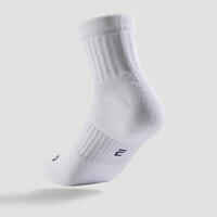 Kids' Mid Sports Socks RS 500 Tri-Pack - Pink/White/Blue