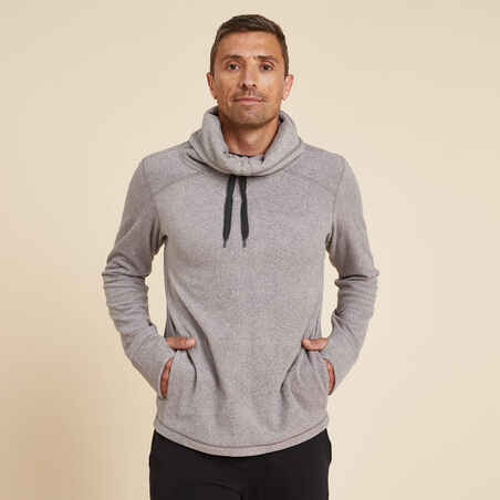 Hoodie de yoga cálido para Hombre Kimjaly gris