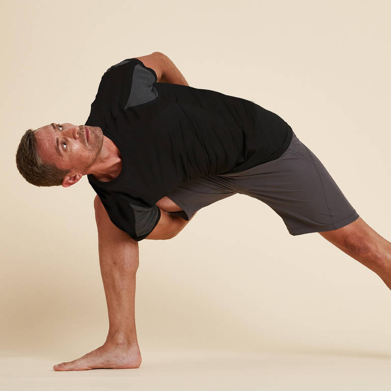 Men's Seamless Second Skin Yoga T-Shirt - Black