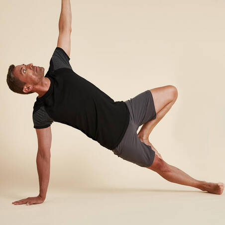 Men's Seamless Second Skin Yoga T-Shirt - Black