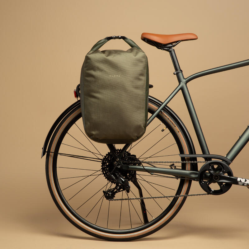 SACOCHE VELO 500 SUR PORTE BAGAGE 20L IMPERMÉABLE