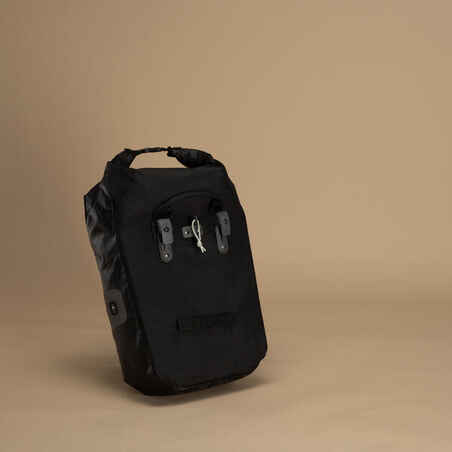 20 l neperšlampamas krepšys, tvirtinamas ant bagažo laikiklio, „500“, juodas