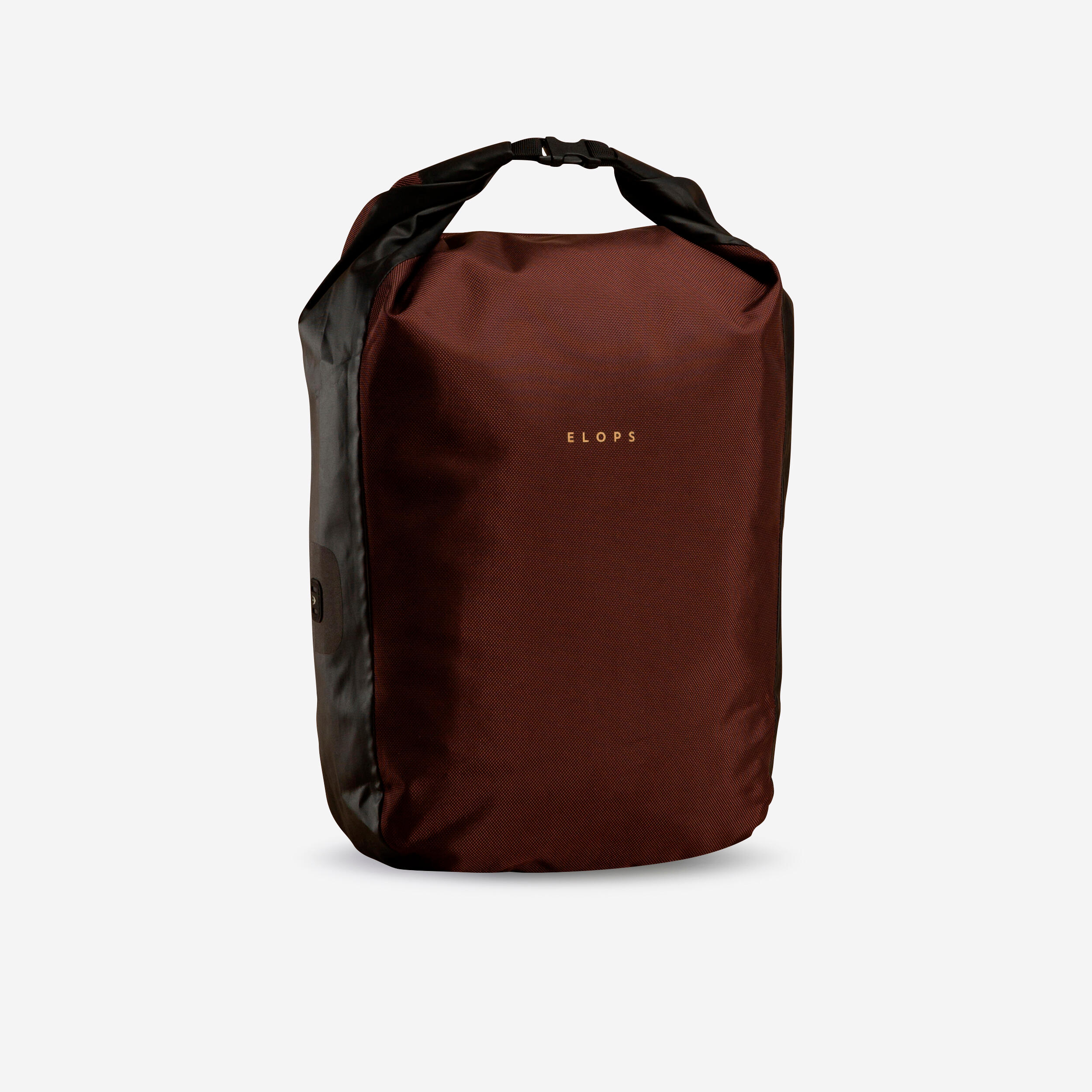 Elops - Sacoche Velo 500 Sur Porte Bagage 20l Imperméable - Sacoche De Transport - Accessoires Velo - Marron-noir - Taille Unique - Decathlon