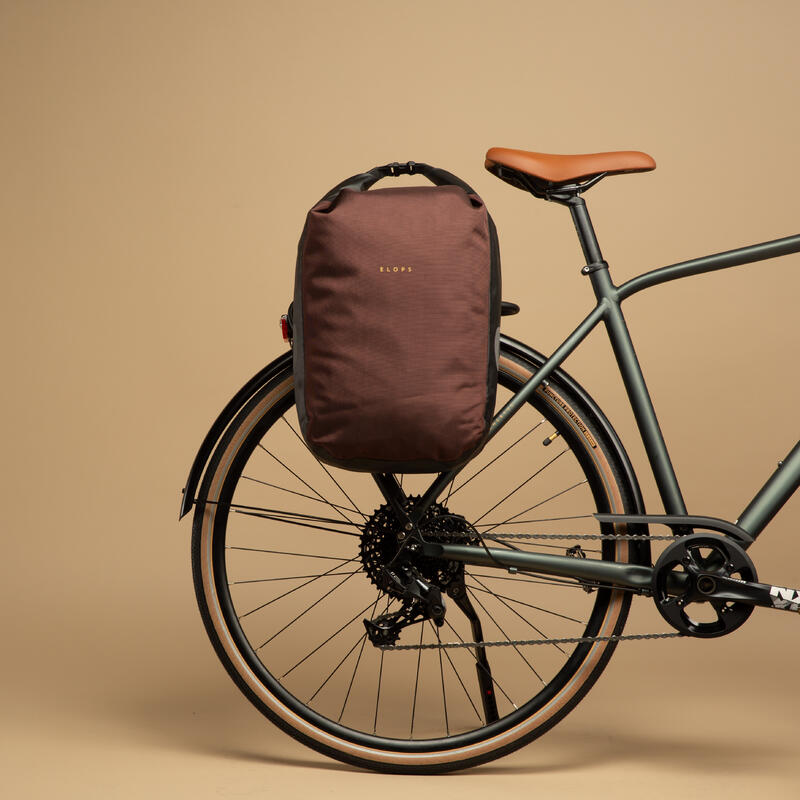 SACOCHE VELO 500 SUR PORTE BAGAGE 20L IMPERMÉABLE