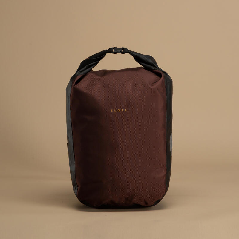 500 Waterproof Pannier Rack Bike Bag 20L Black ELOPS Decathlon