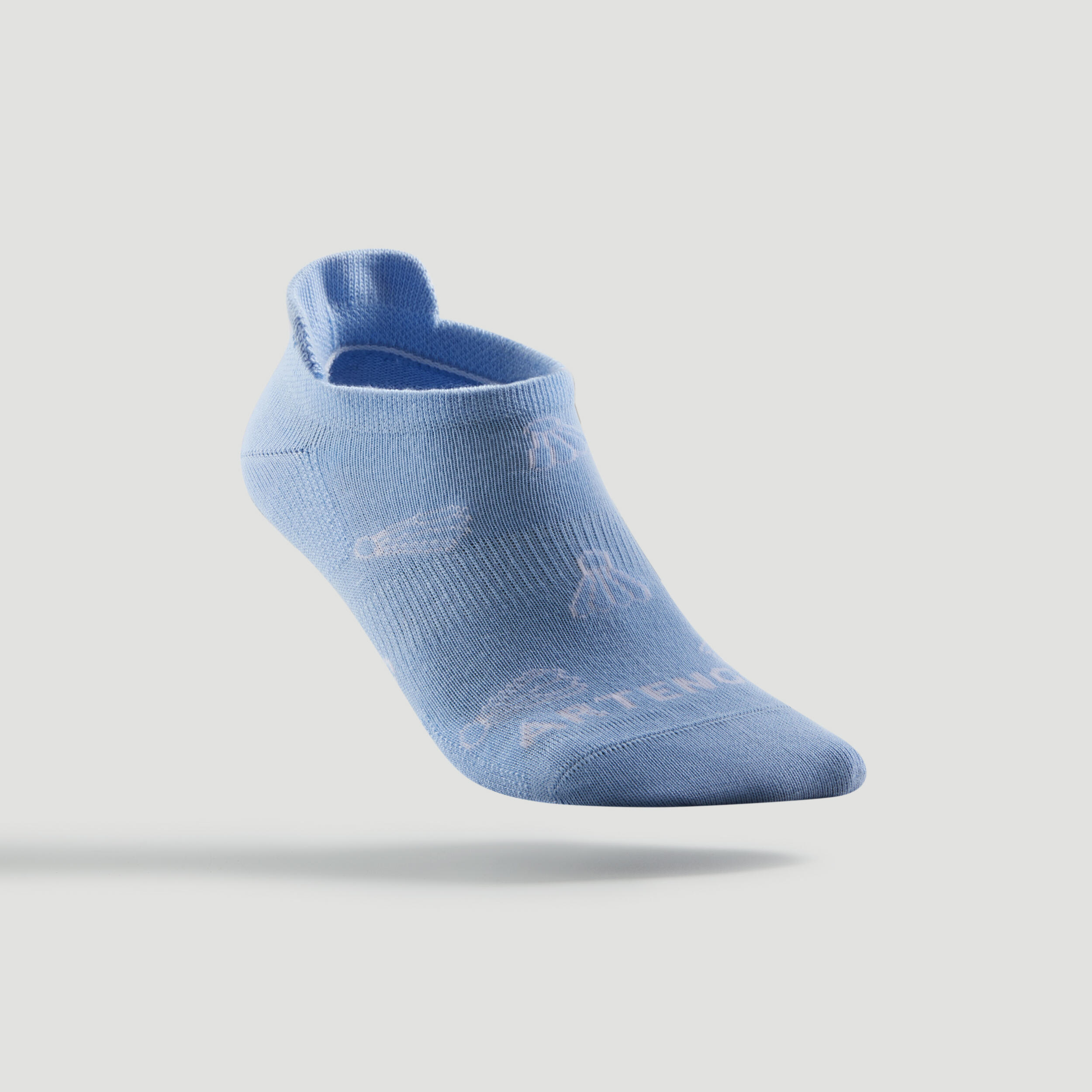 CHAUSSETTES DE SPORT BASSES ARTENGO RS 160 CIEL BLEU ROSE DEPAREILLE LOT DE 3 5/23