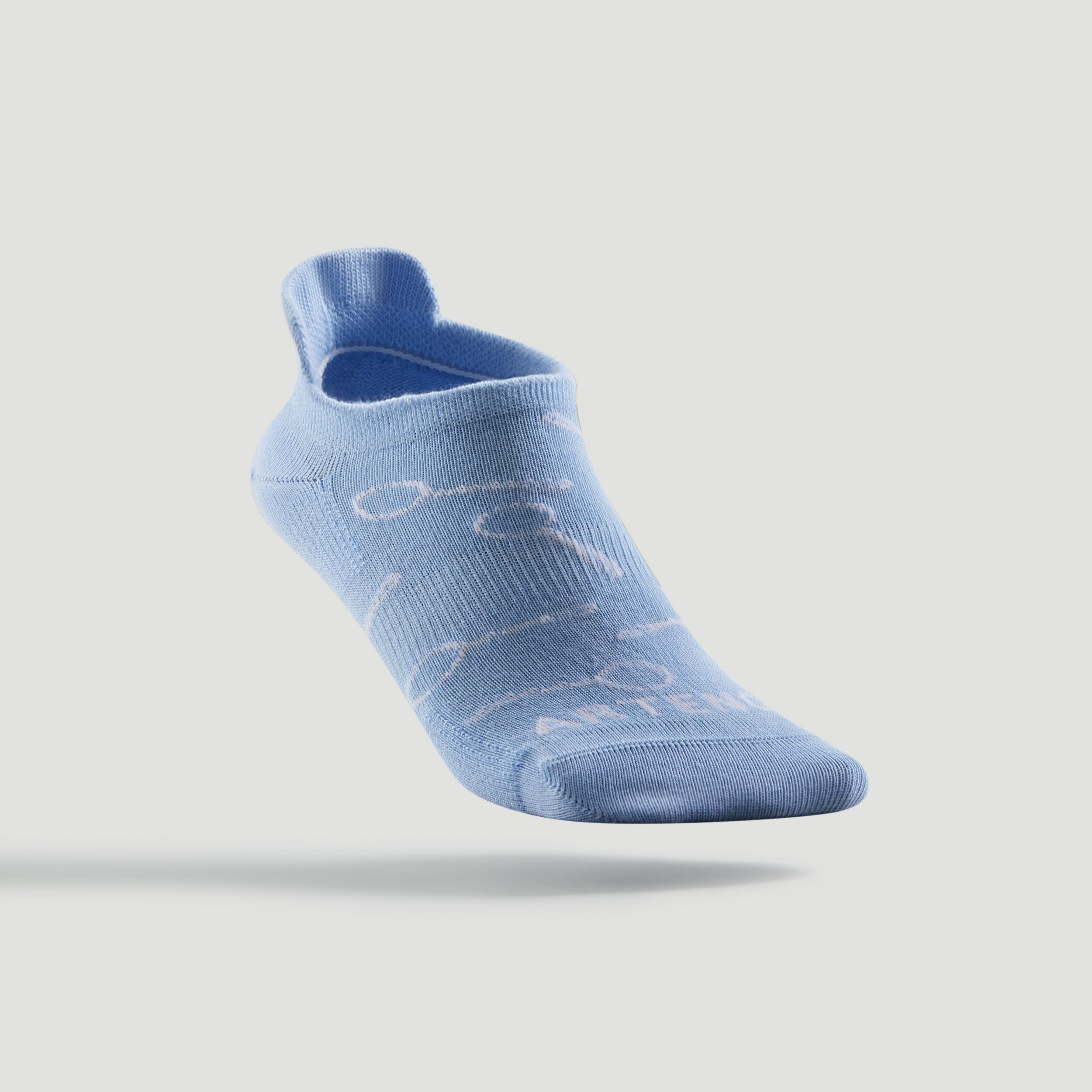 CHAUSSETTES DE SPORT BASSES ARTENGO RS 160 CIEL BLEU ROSE DEPAREILLE LOT DE 3 4/23