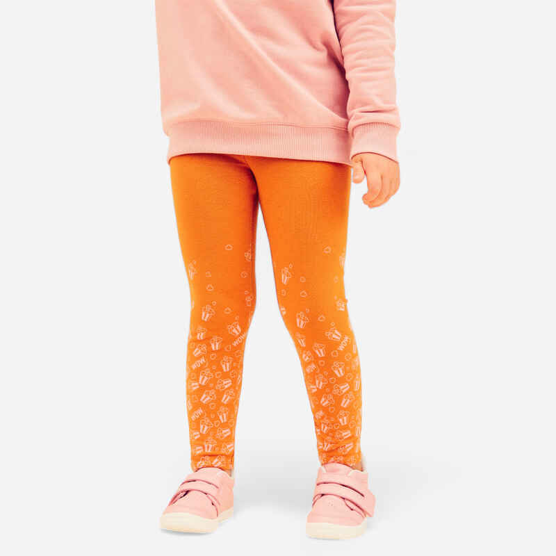 Leggings Basic Baumwolle Kinder ockergelb mit Print Leggings Basic Baumwolle Kinder ockergelb mit Print