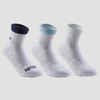 Tennissocken Kinder RS 500 Mid 3er-Pack weiss